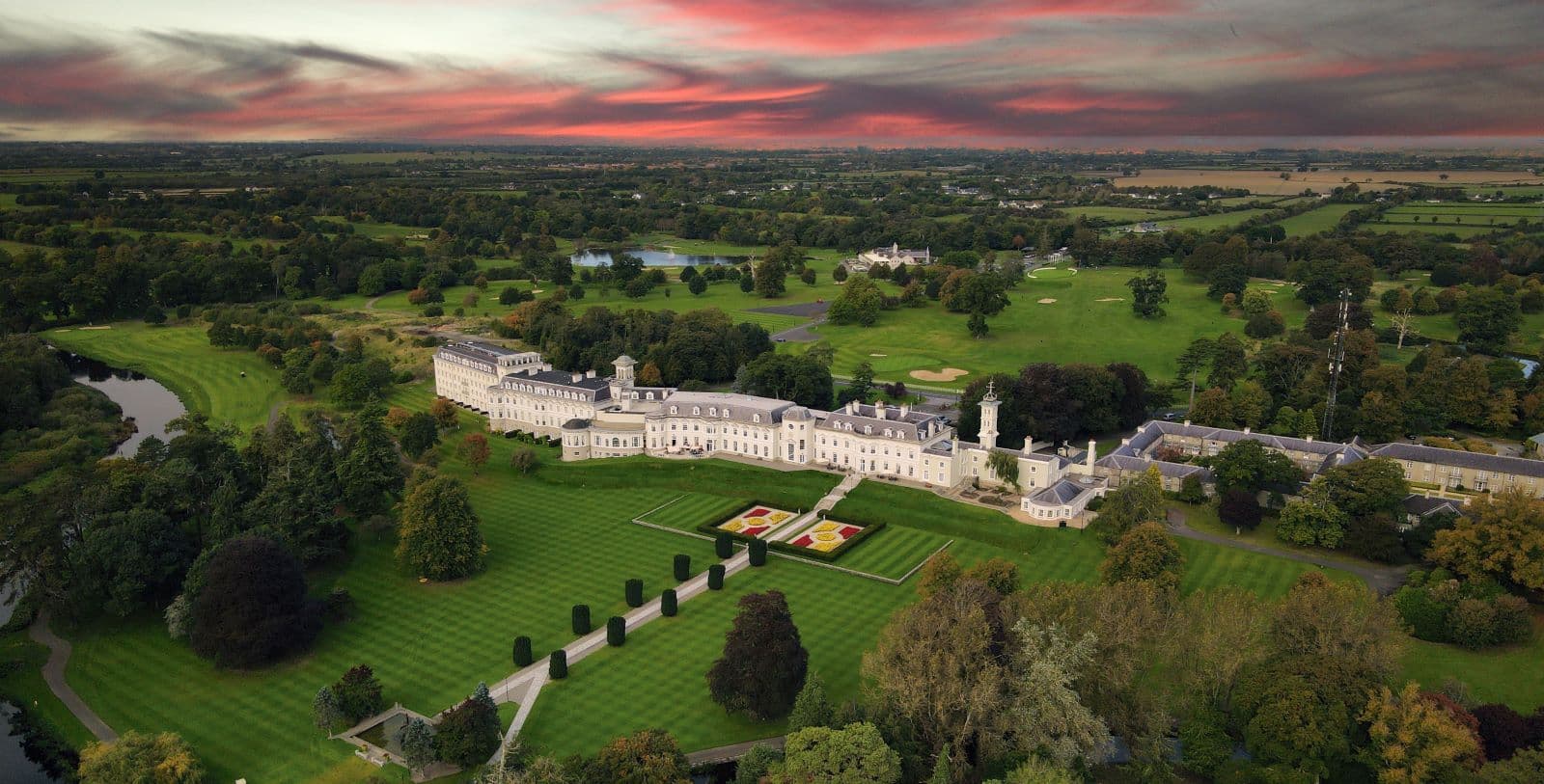 The K Club resort and gardens at sunset, Straffan, Co. Kildare